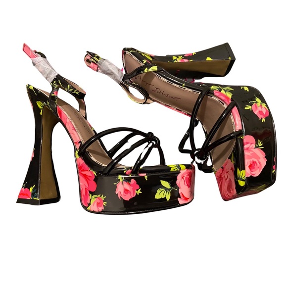 Betsey Johnson Women\'s Platform Heel Sandals | TIKY MULTI BLACK NWT main image 0